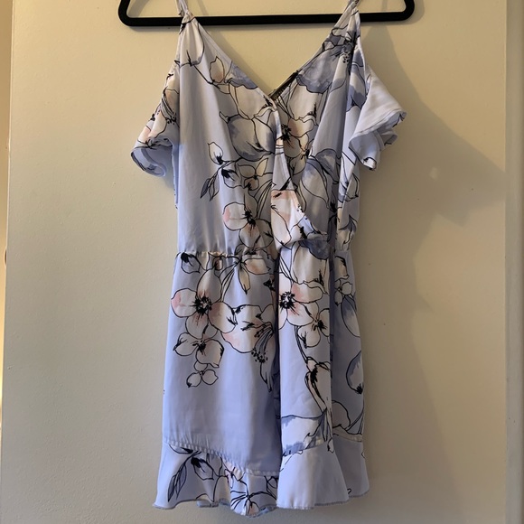 Dynamite Baby Blue Floral Romper - Picture 1 of 1